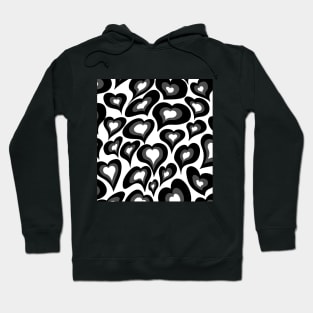 grey hearts Hoodie